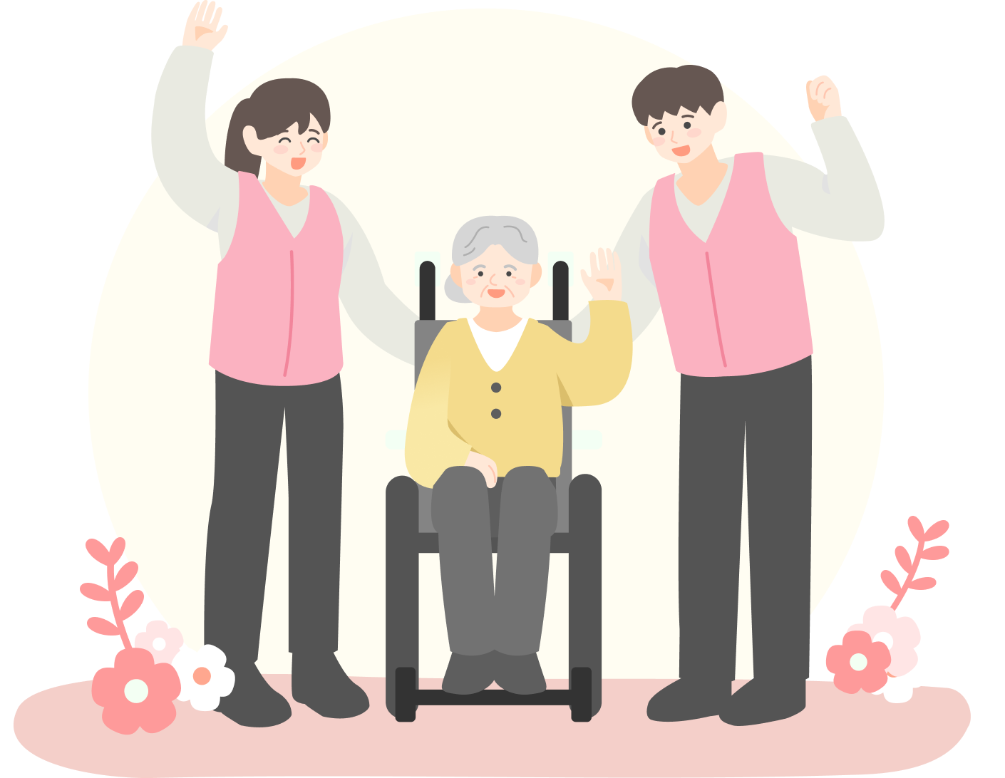 민들레요양원 일러스트